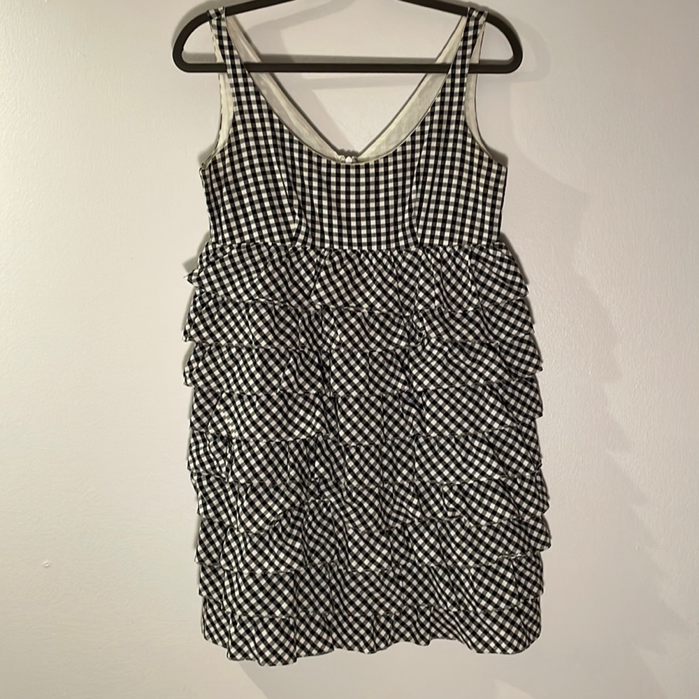 Betsey Johnson Gingham Tiered Ruffle Dress